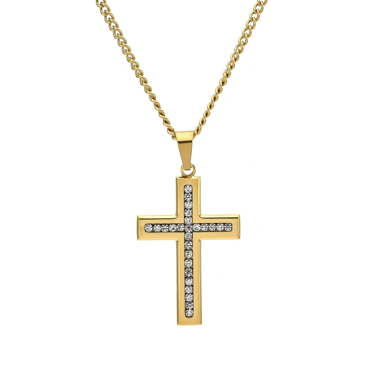 Cross with Iced Out Finish