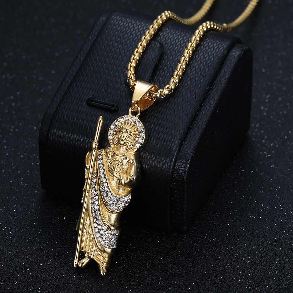 Stainless Steel Saint Jude Pendant Necklace