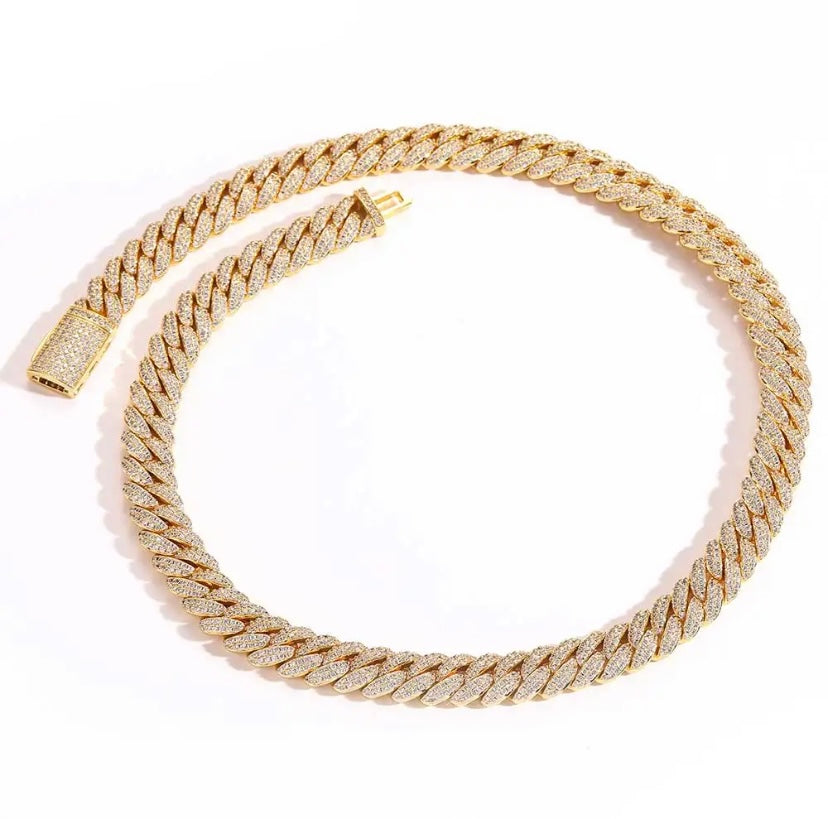 10mm Iced Out Miami Cuban LInk