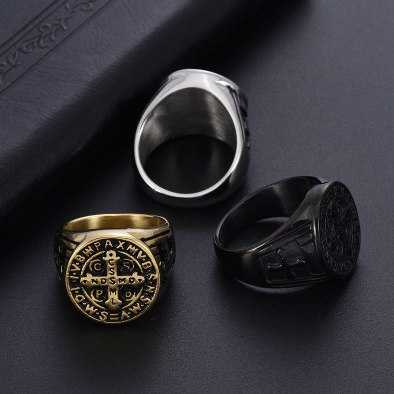 Stainless Steel Saint Benedict Ring