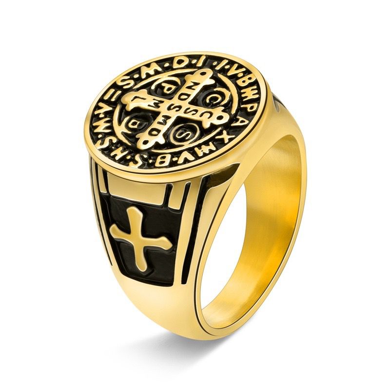 Stainless Steel Saint Benedict Ring