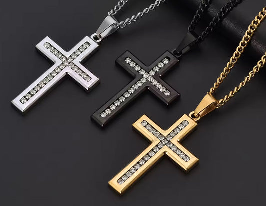 Cross with Iced Out Finish